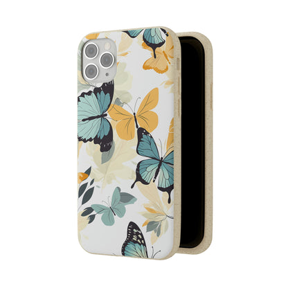 Blue and Yellow Butterflies | Biodegradable iPhone Case