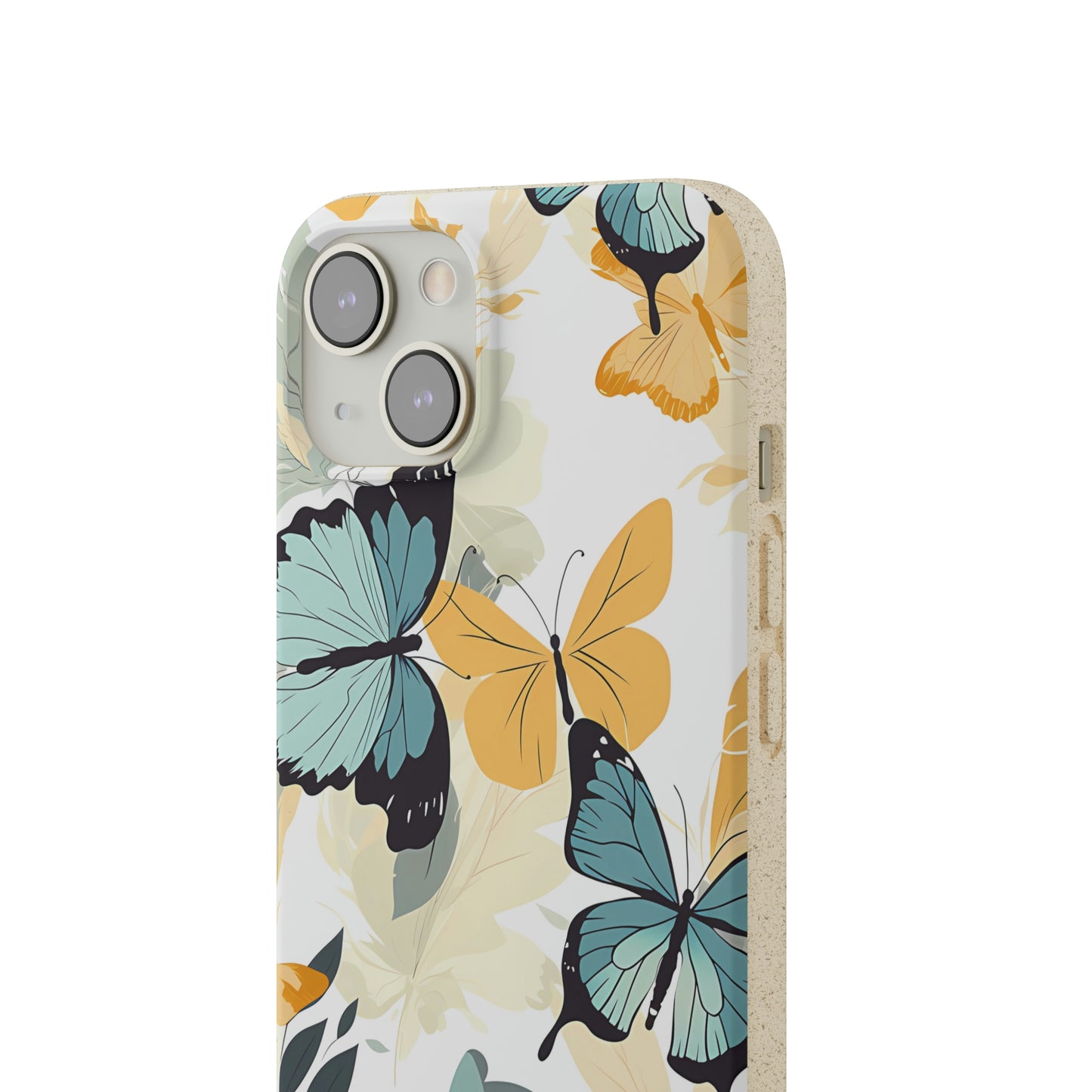 Blue and Yellow Butterflies | Biodegradable iPhone Case