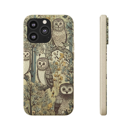 Cottagecore Owls in a Forest | Biodegradable iPhone Case