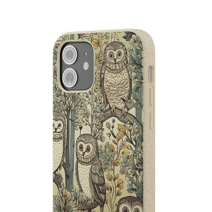 Cottagecore Owls in a Forest | Biodegradable iPhone Case