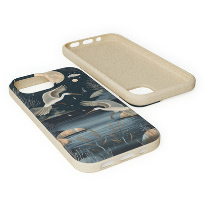 Herons Flying Over a Pond | Biodegradable iPhone Case