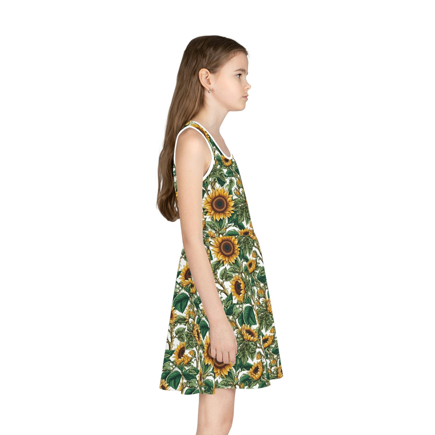 Cottagecore Sunflowers | Girls' Sleeveless Sundress