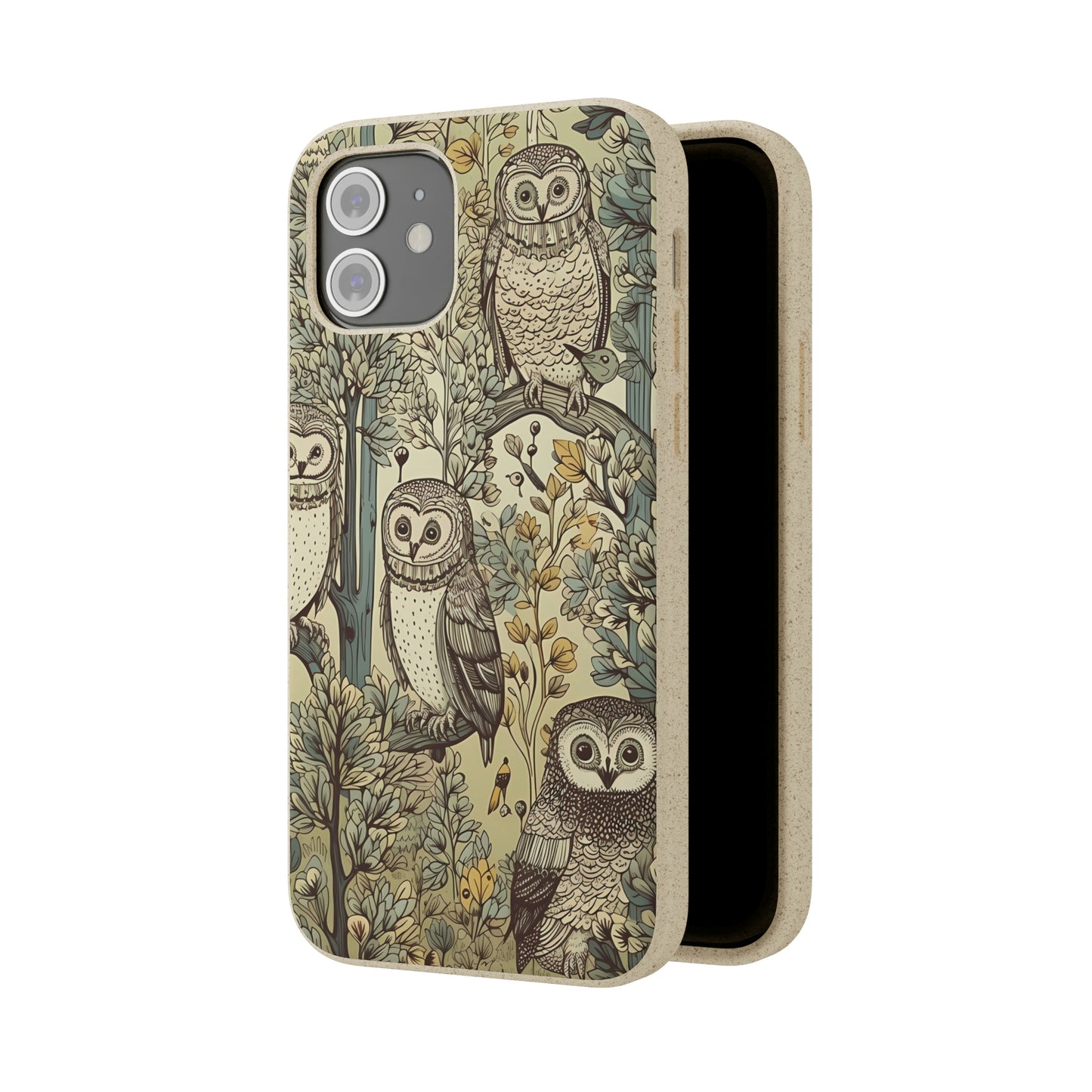 Cottagecore Owls in a Forest | Biodegradable iPhone Case