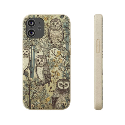 Cottagecore Owls in a Forest | Biodegradable iPhone Case