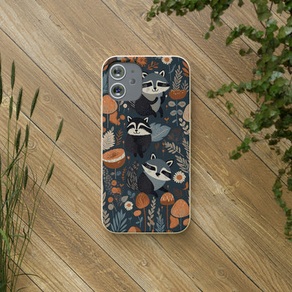 Raccoons and Plants | Biodegradable iPhone Case