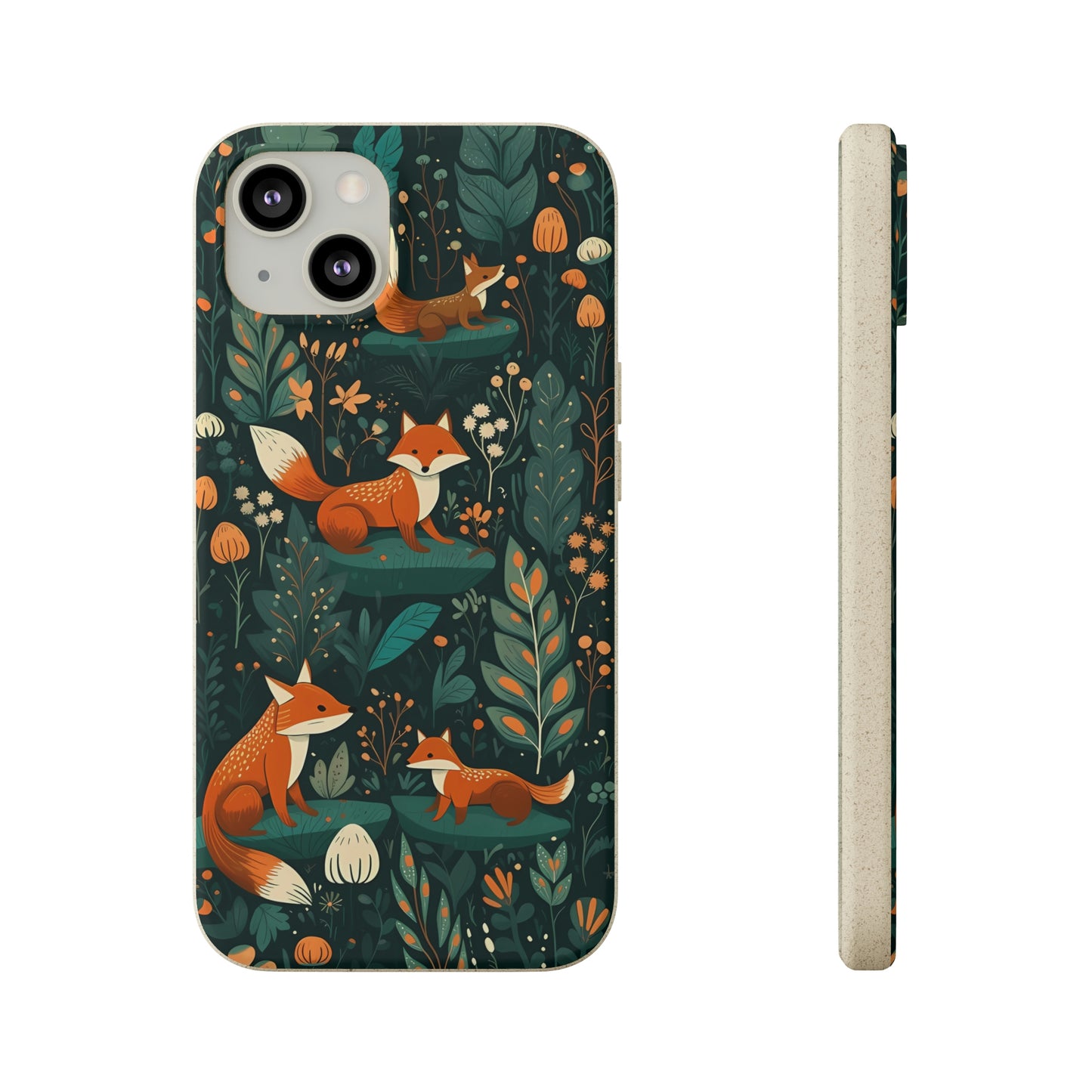 Cottagecore Foxes in a Forest | Biodegradable iPhone Case