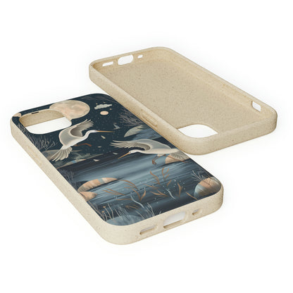 Herons Flying Over a Pond | Biodegradable iPhone Case