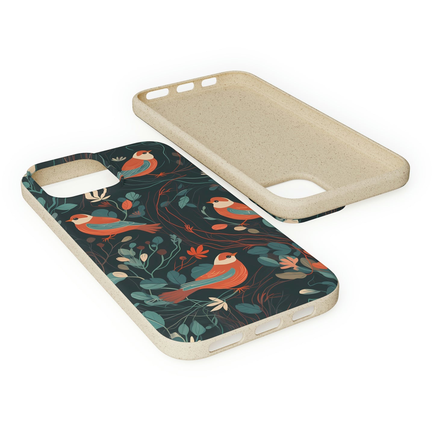 Whimsical Red-Breasted Robins | Biodegradable iPhone Case