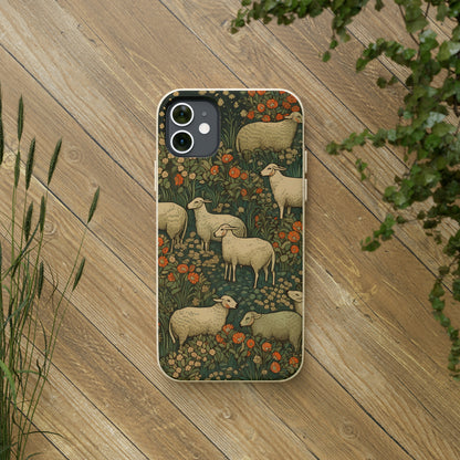 Cottagecore Sheep in a Meadow | Biodegradable iPhone Case