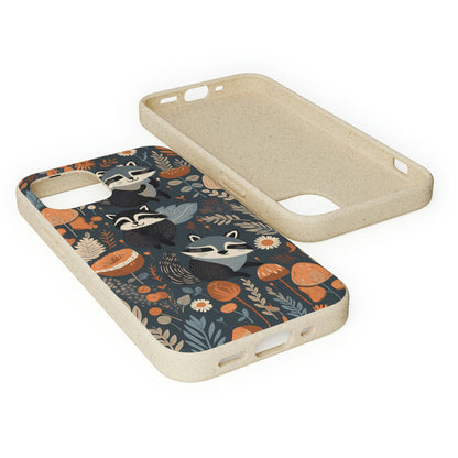 Raccoons and Plants | Biodegradable iPhone Case