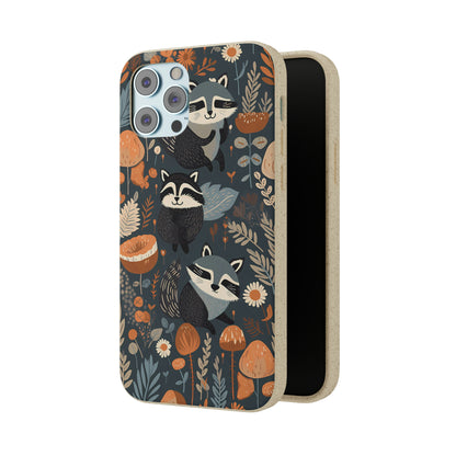 Raccoons and Plants | Biodegradable iPhone Case