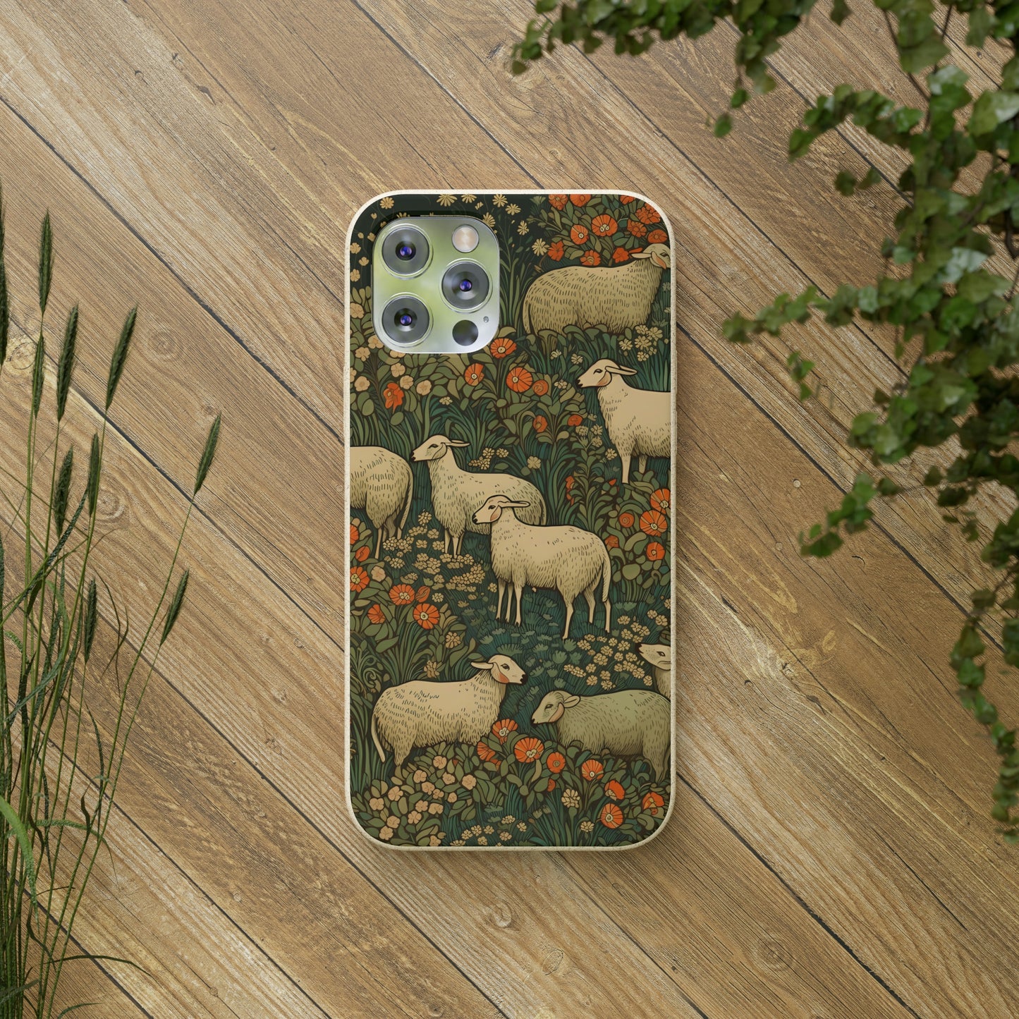 Cottagecore Sheep in a Meadow | Biodegradable iPhone Case