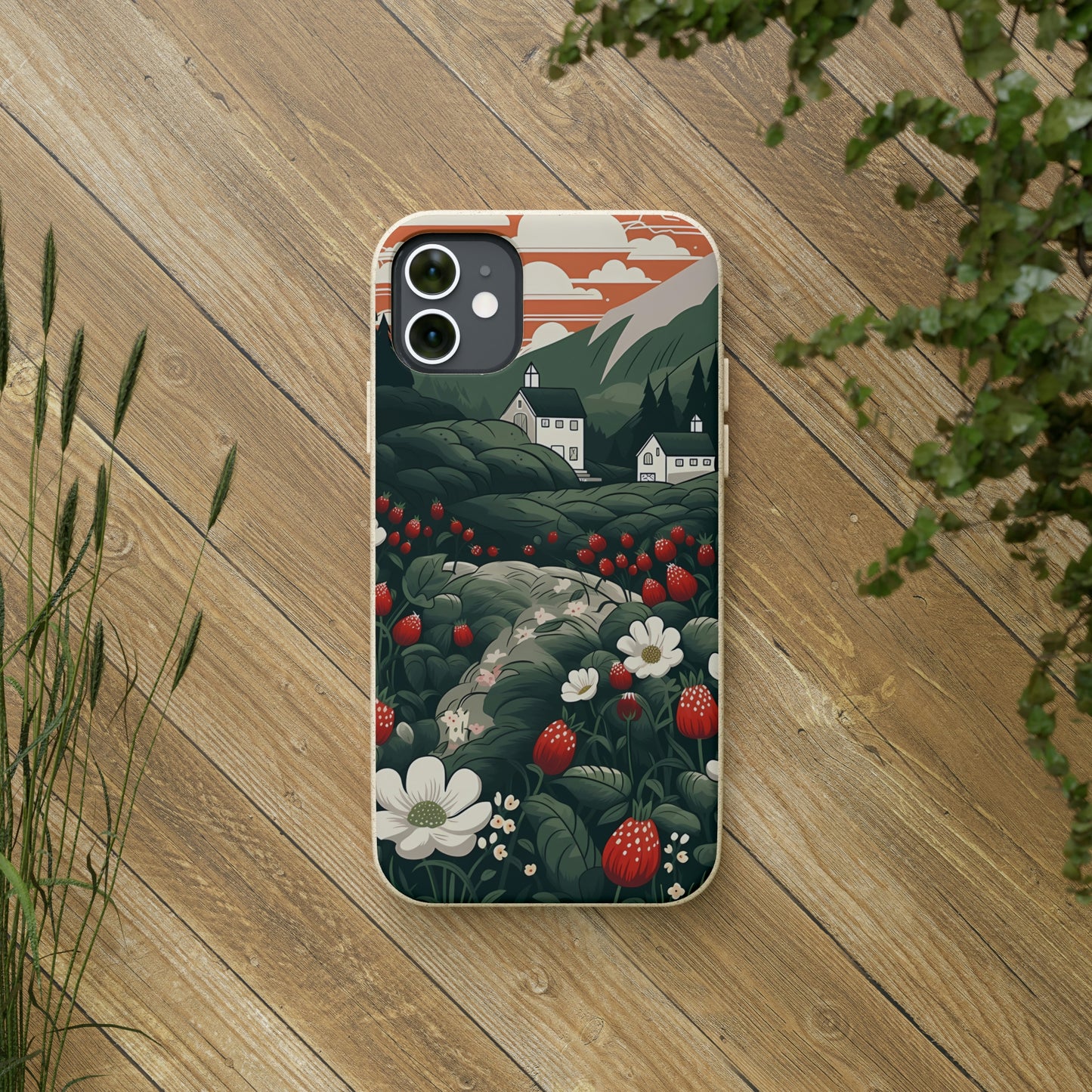 Strawberry Field | Biodegradable iPhone Case