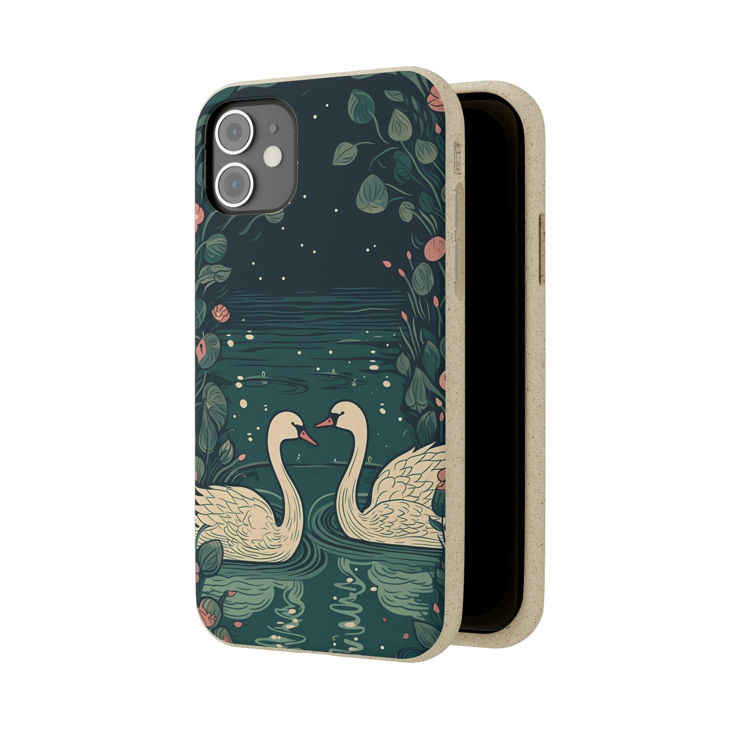 Romantic Swans on a Pond | Biodegradable iPhone Case