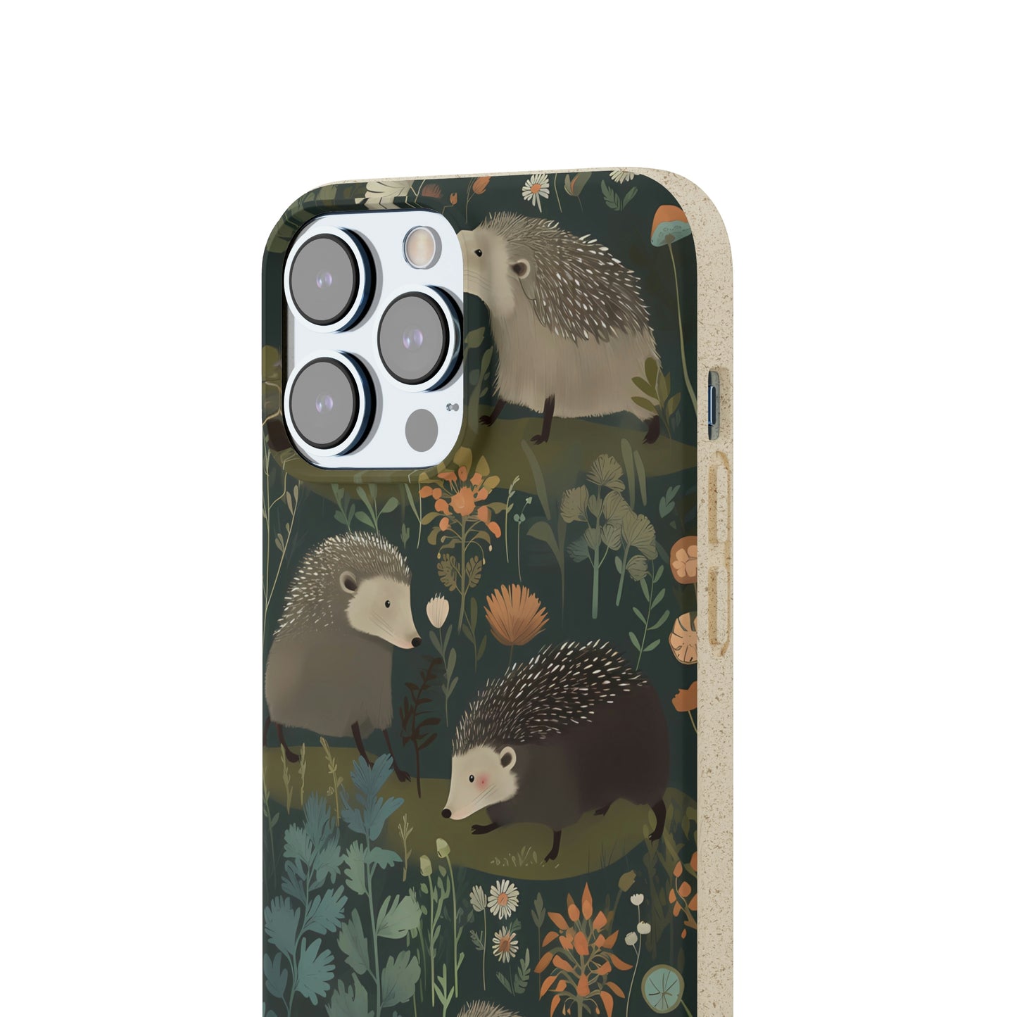 Cute Cottagecore Hedgehogs | Biodegradable iPhone Case