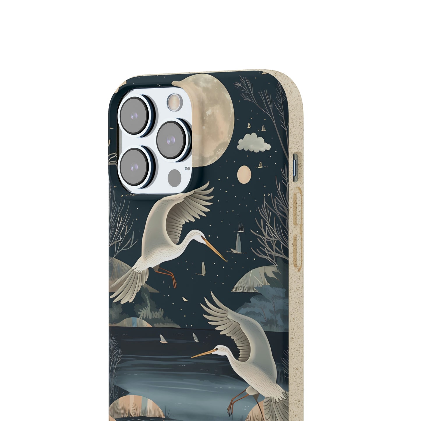 Herons Flying Over a Pond | Biodegradable iPhone Case