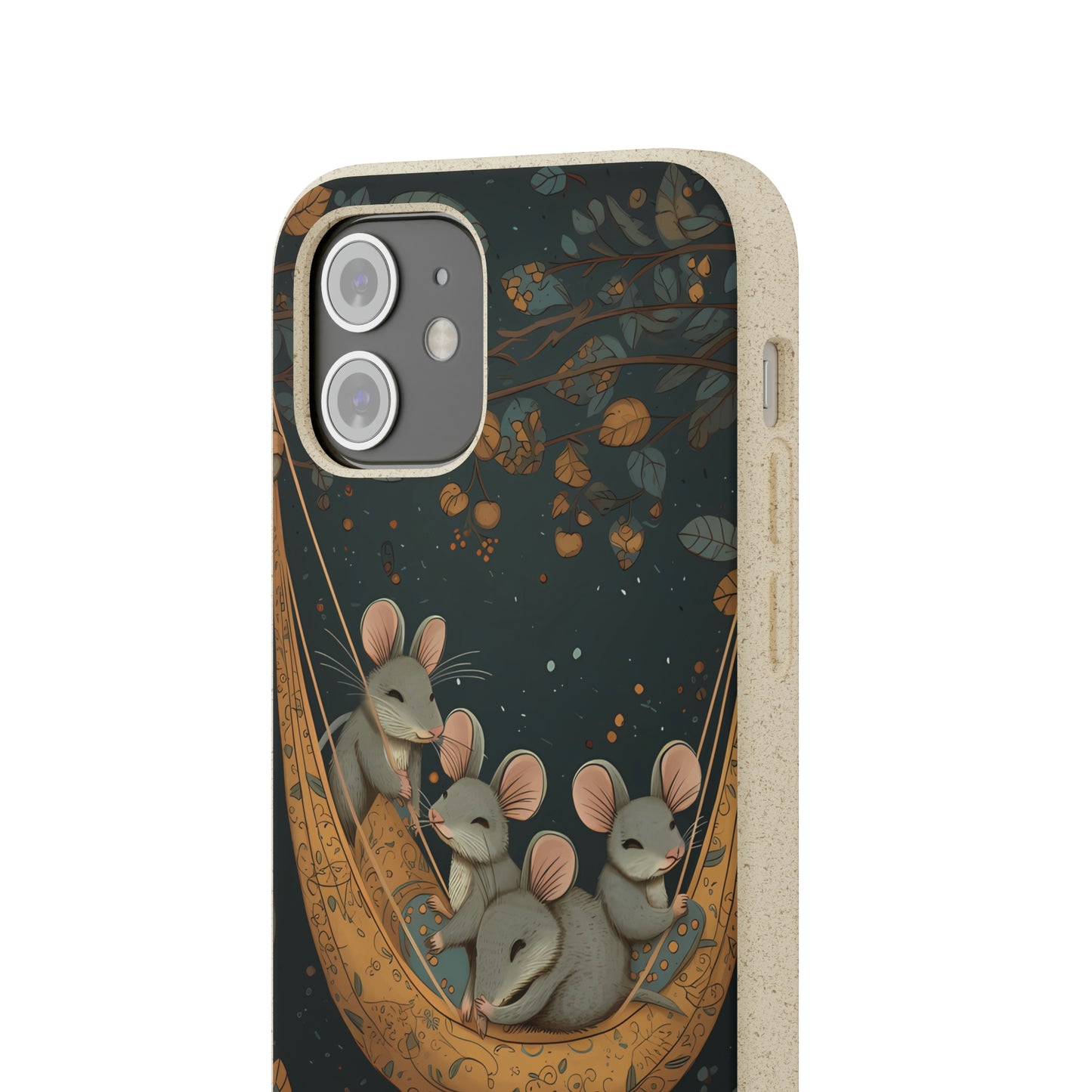 Cottagecore Field Mice in a Hammock | Biodegradable iPhone Case