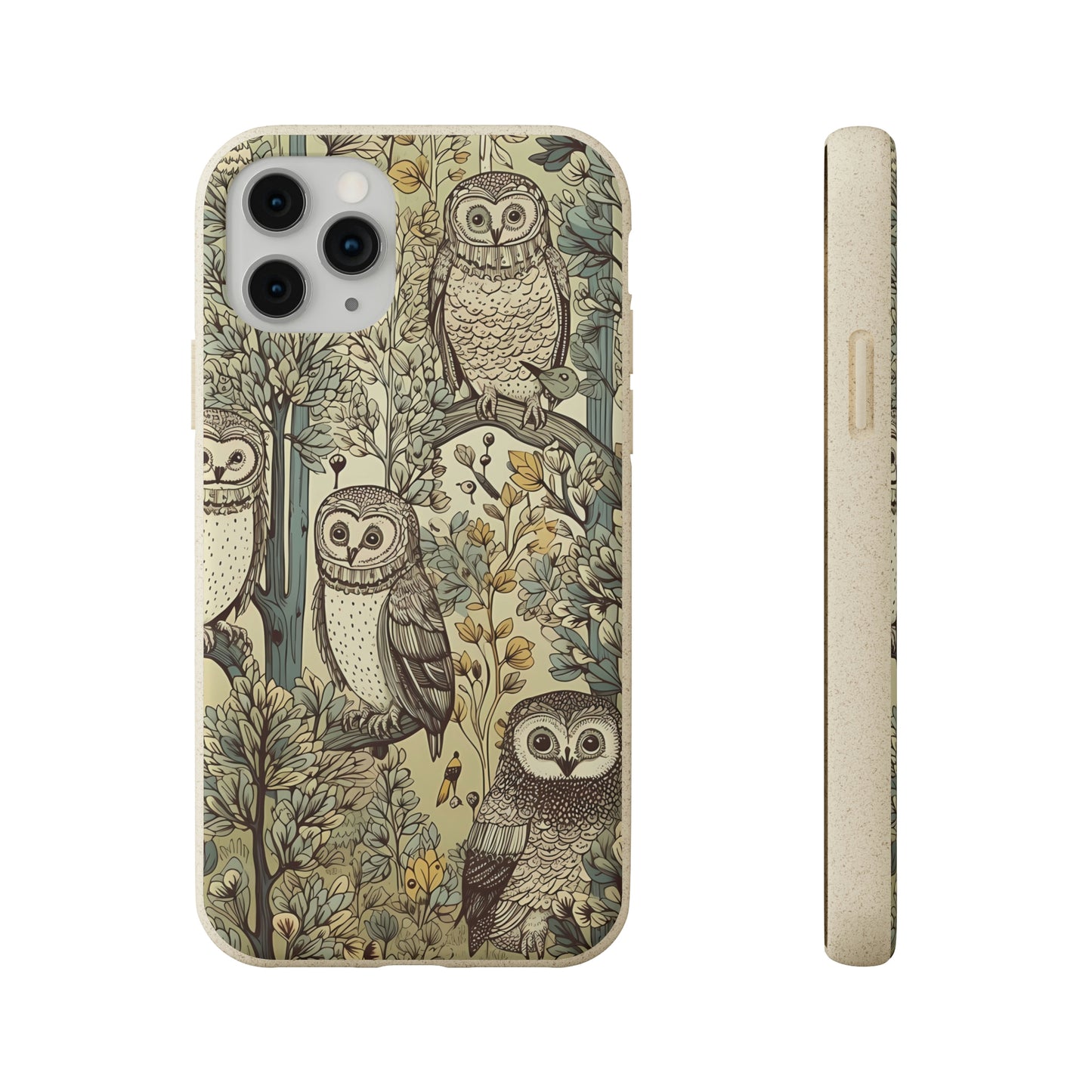 Cottagecore Owls in a Forest | Biodegradable iPhone Case