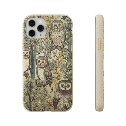 Cottagecore Owls in a Forest | Biodegradable iPhone Case