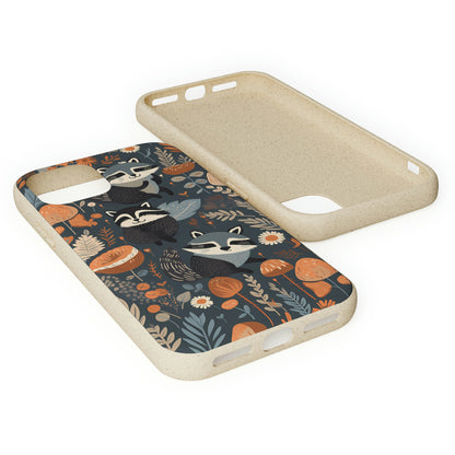 Raccoons and Plants | Biodegradable iPhone Case