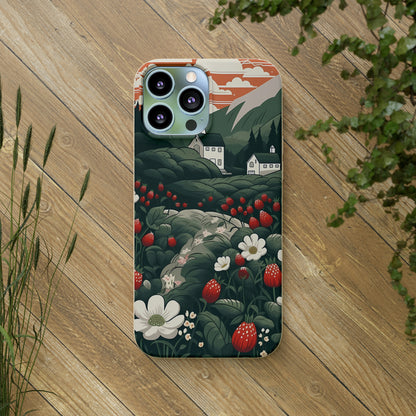 Strawberry Field | Biodegradable iPhone Case