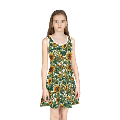 Cottagecore Sunflowers | Girls' Sleeveless Sundress