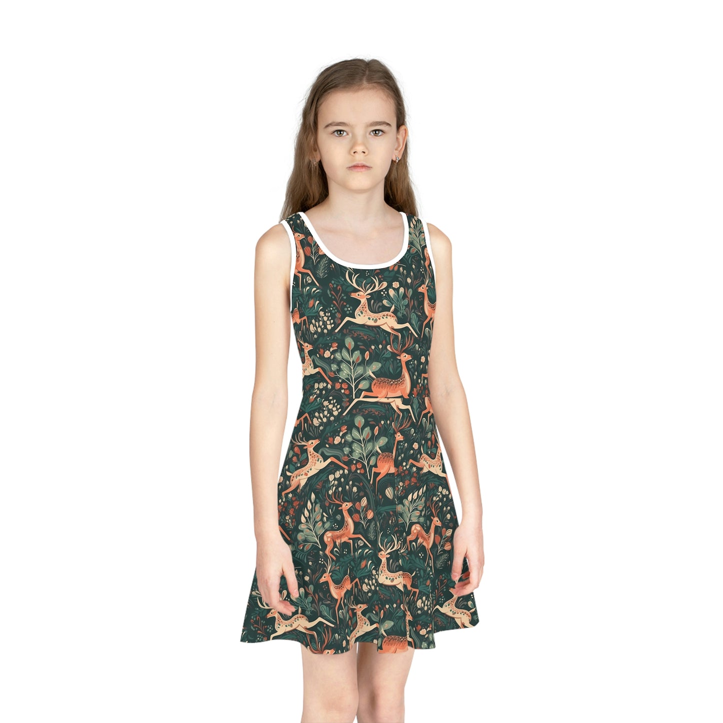 Enchanting Deer | Girls' Sleeveless Sundress