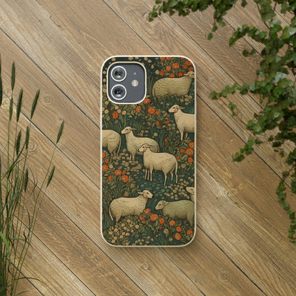 Cottagecore Sheep in a Meadow | Biodegradable iPhone Case