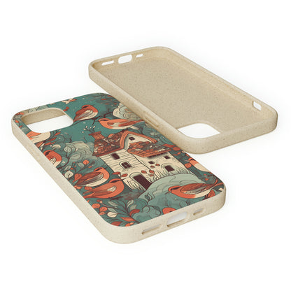 Cottagecore Red-Breasted Robins | Biodegradable iPhone Case