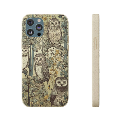 Cottagecore Owls in a Forest | Biodegradable iPhone Case