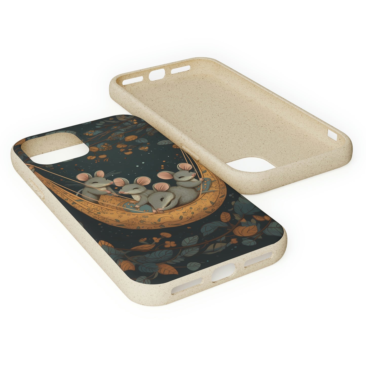 Cottagecore Field Mice in a Hammock | Biodegradable iPhone Case