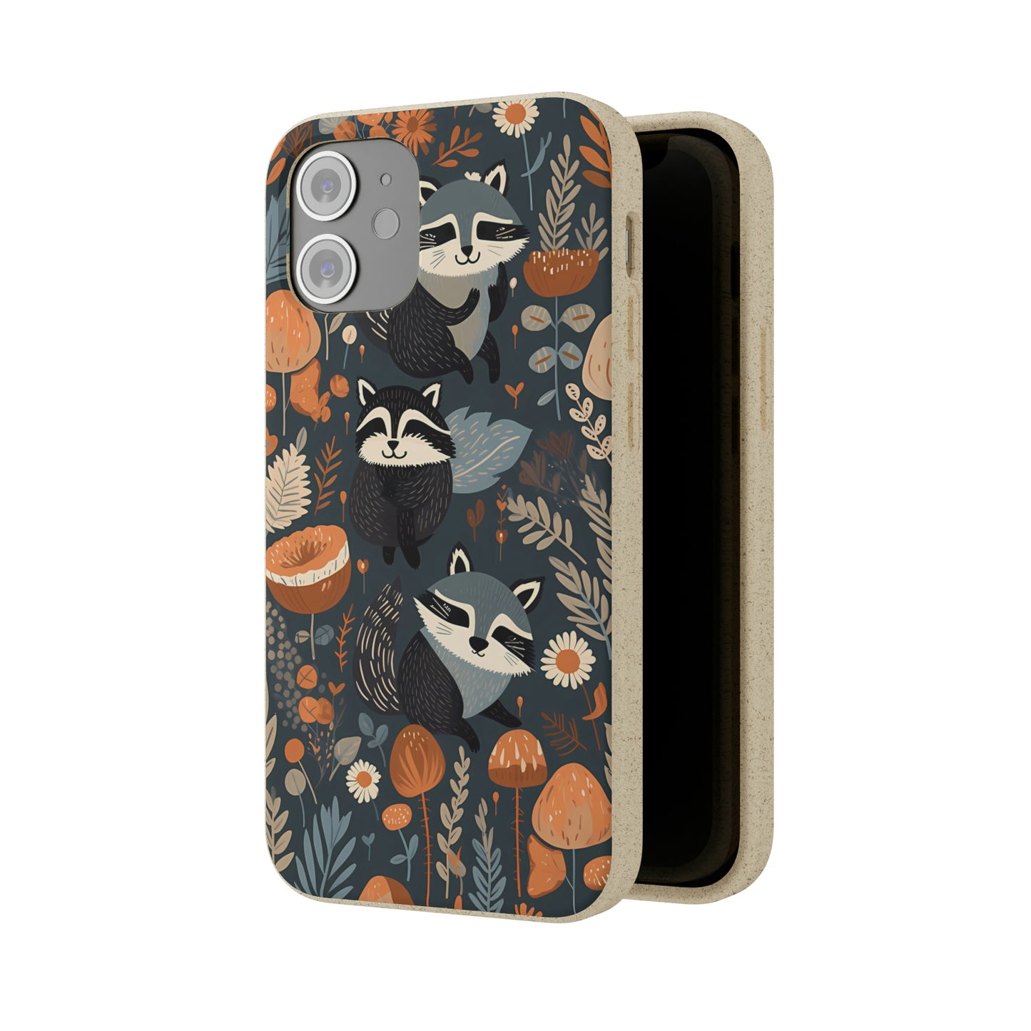 Raccoons and Plants | Biodegradable iPhone Case