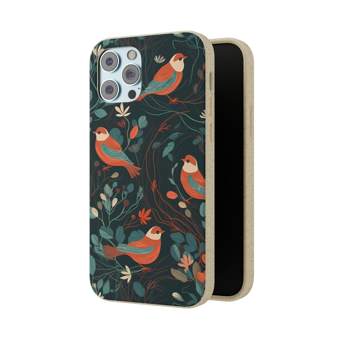 Whimsical Red-Breasted Robins | Biodegradable iPhone Case