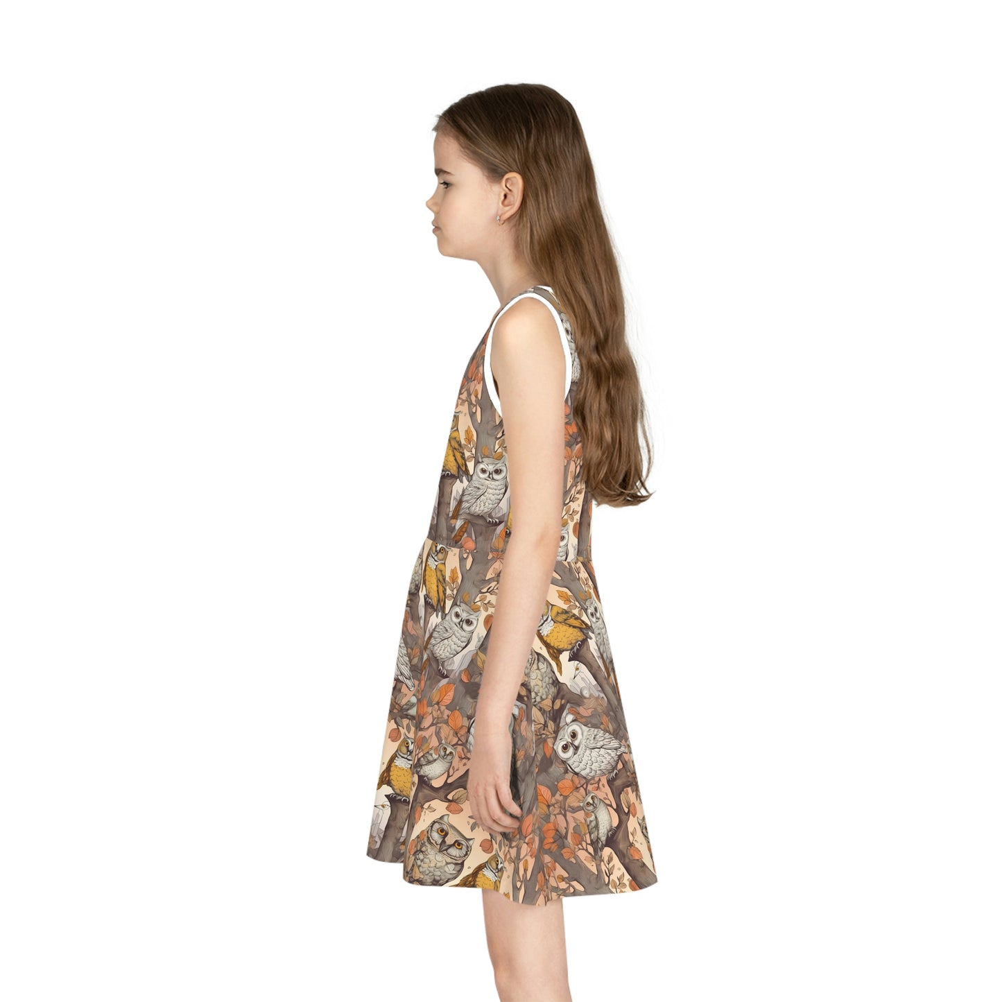 Autumn Owls | Girls' Sleeveless Sundress