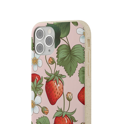 Cottagecore Strawberries | Biodegradable iPhone Case