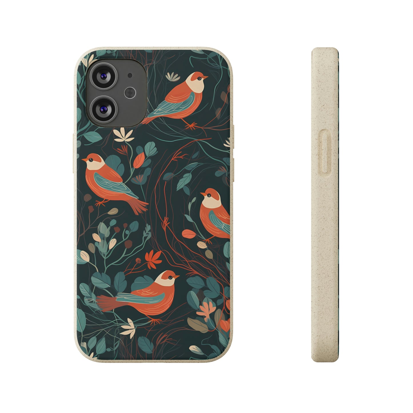 Whimsical Red-Breasted Robins | Biodegradable iPhone Case