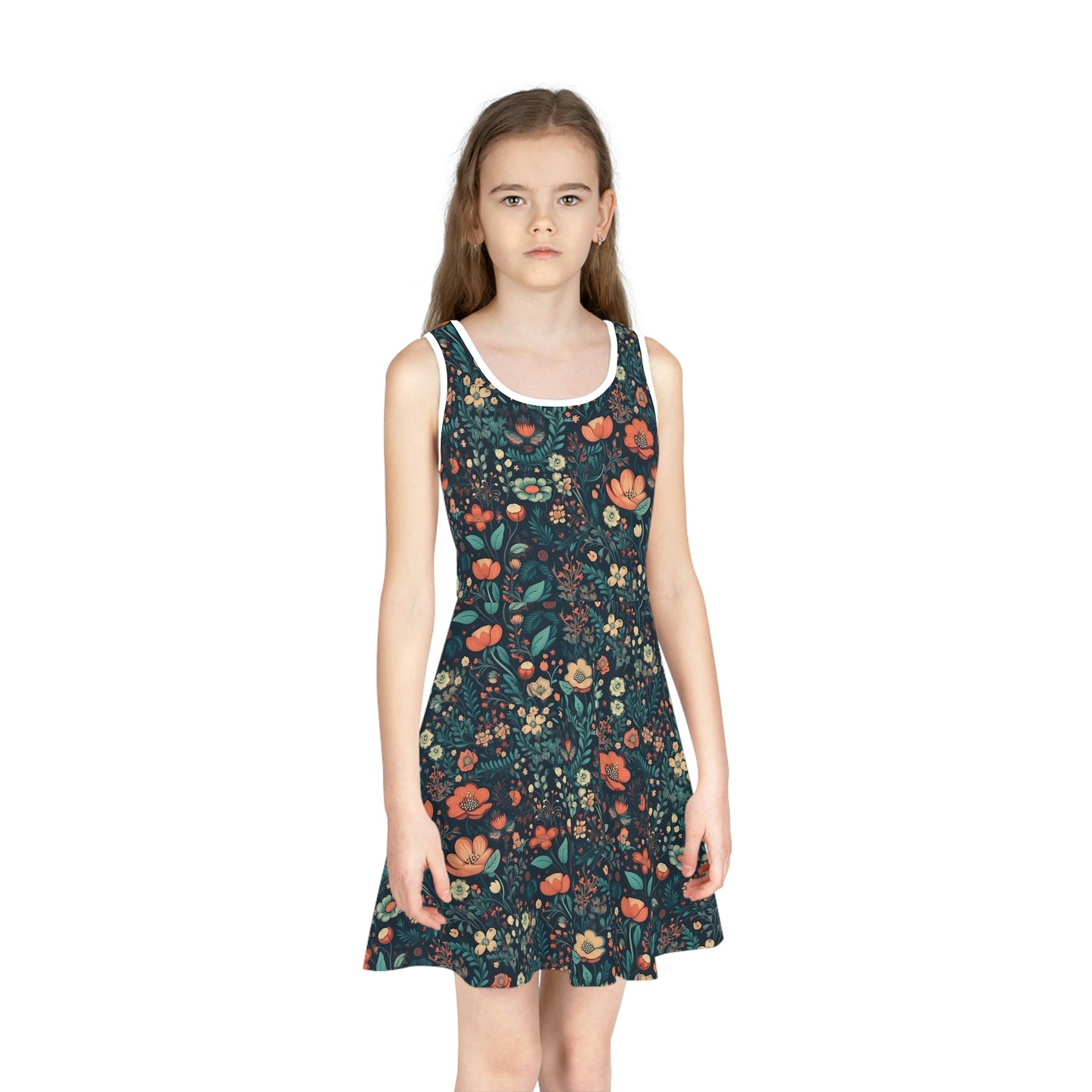 Colorful Flower | Girls' Sleeveless Sundress