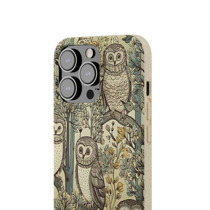 Cottagecore Owls in a Forest | Biodegradable iPhone Case