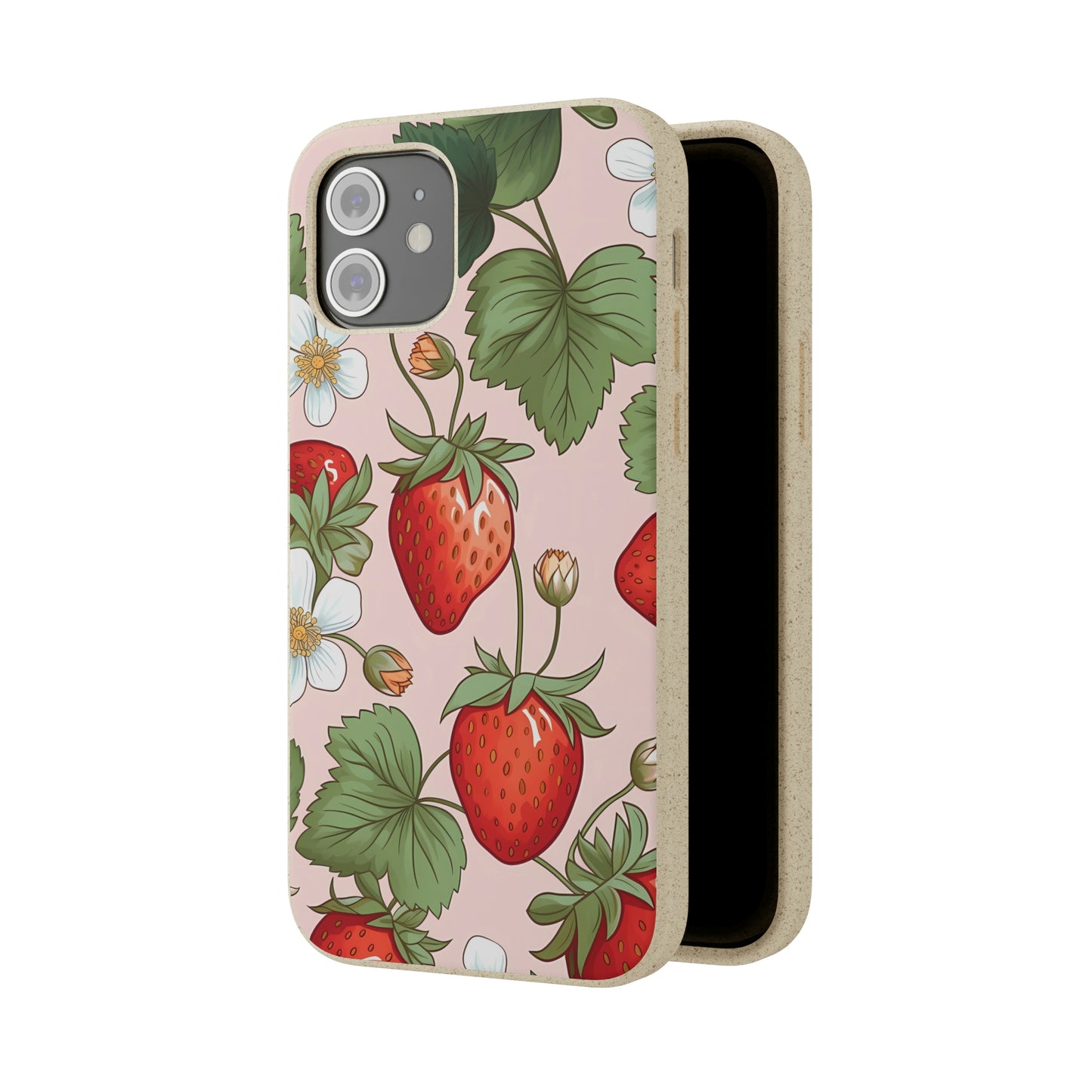 Cottagecore Strawberries | Biodegradable iPhone Case
