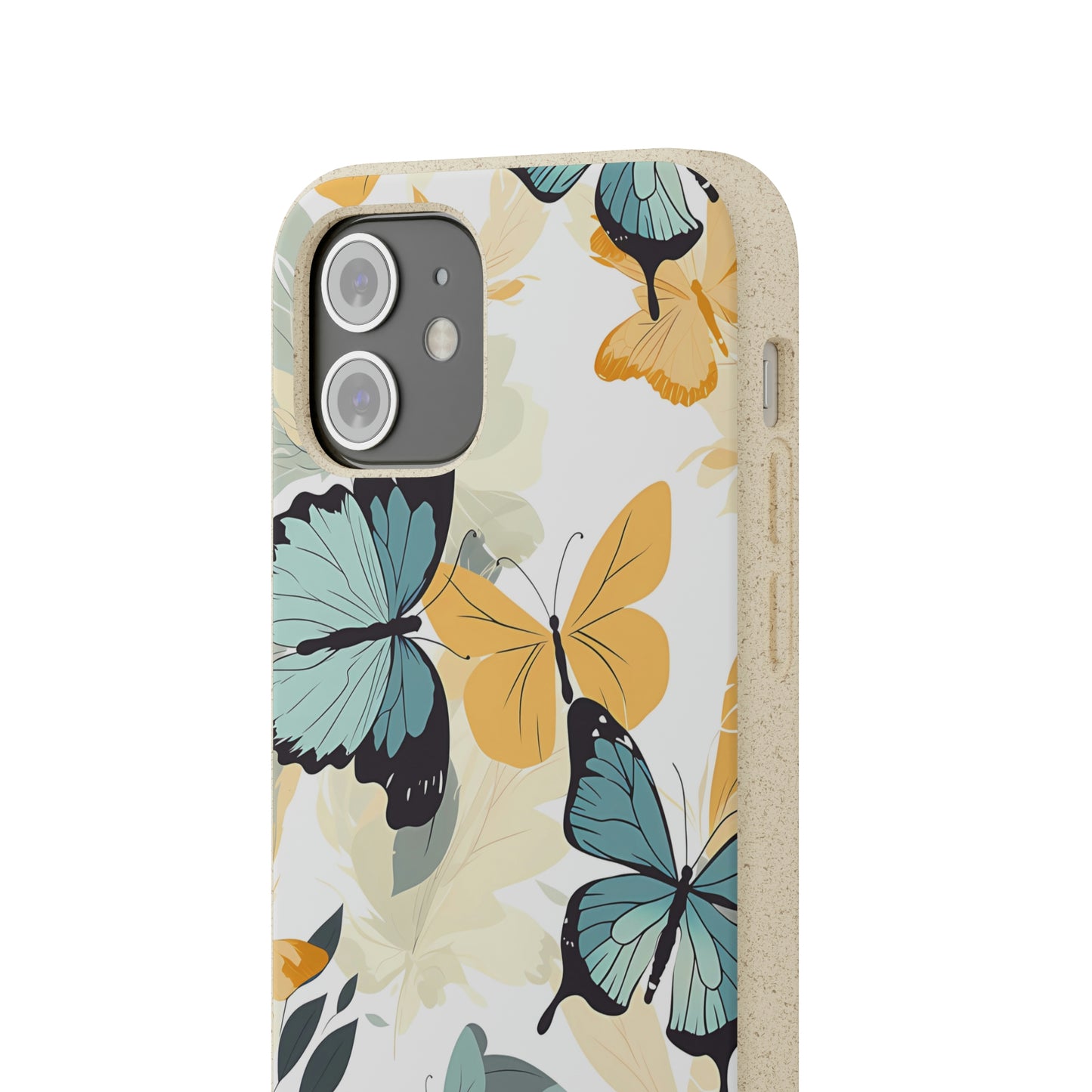 Blue and Yellow Butterflies | Biodegradable iPhone Case