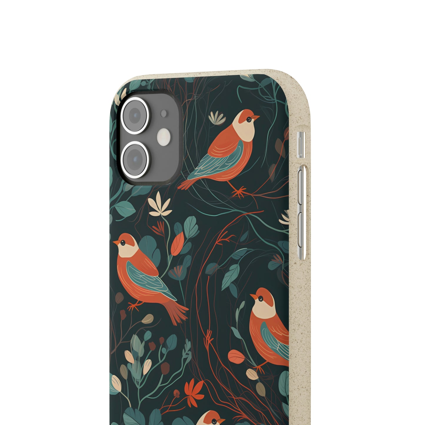 Whimsical Red-Breasted Robins | Biodegradable iPhone Case