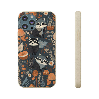 Raccoons and Plants | Biodegradable iPhone Case