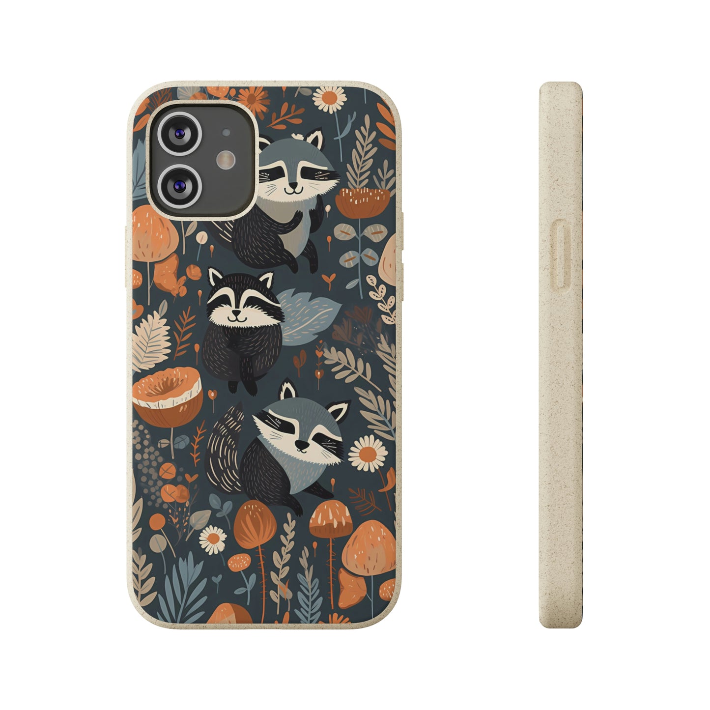 Raccoons and Plants | Biodegradable iPhone Case