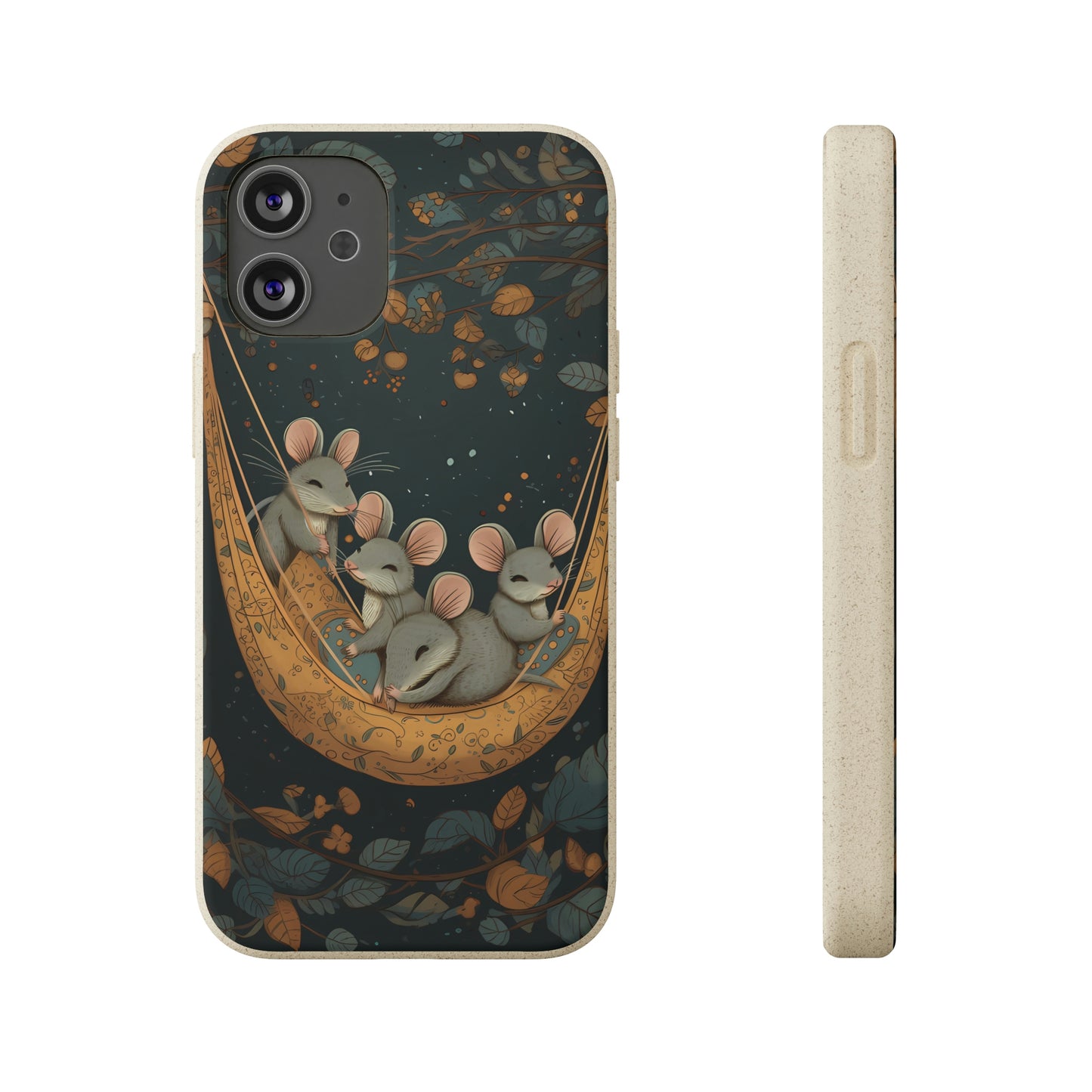 Cottagecore Field Mice in a Hammock | Biodegradable iPhone Case