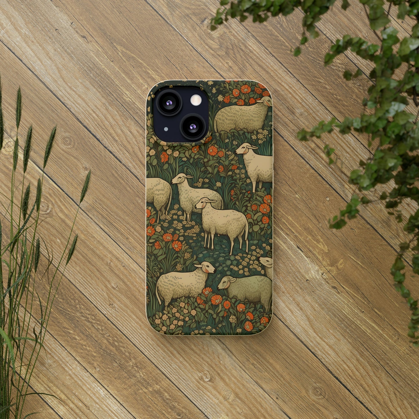 Cottagecore Sheep in a Meadow | Biodegradable iPhone Case