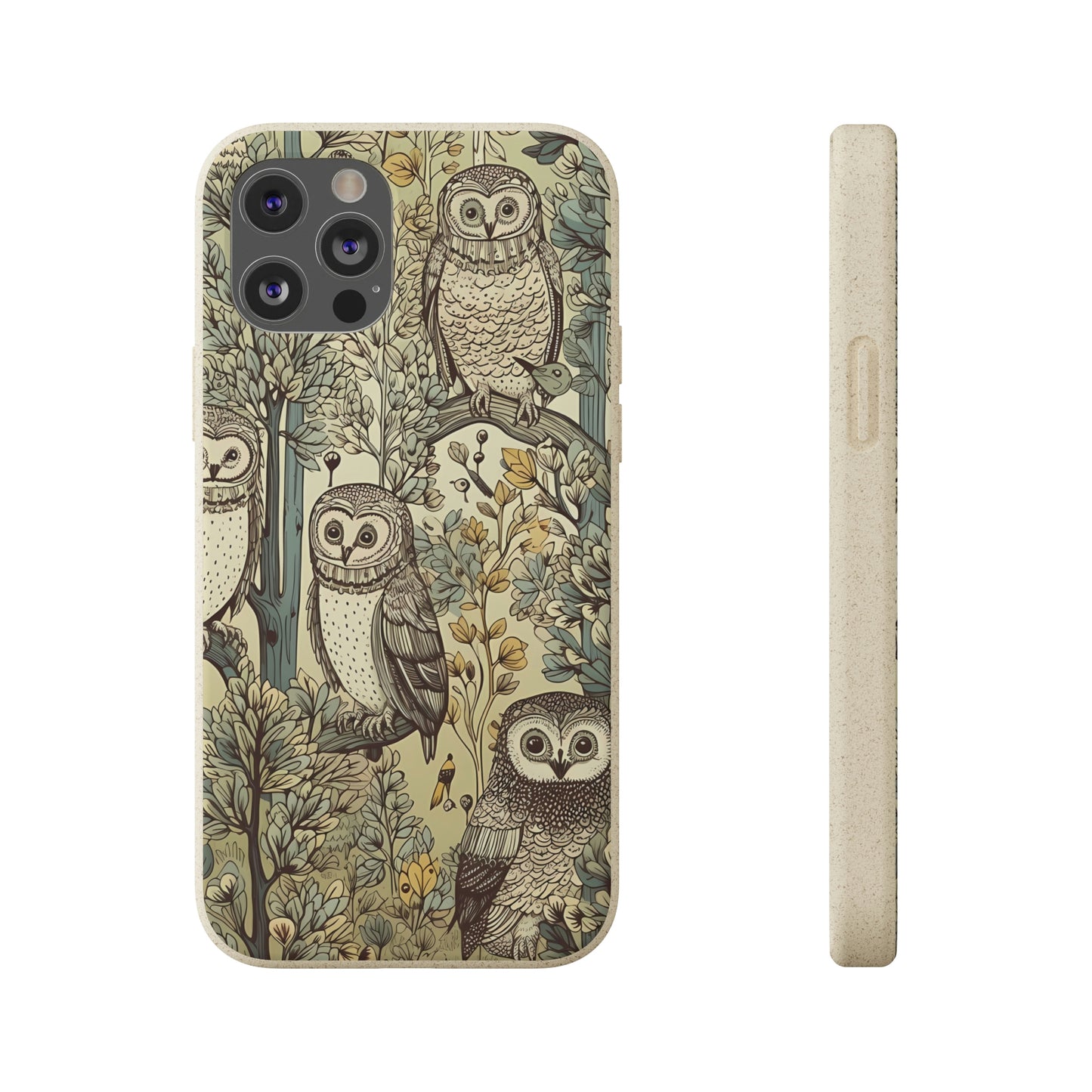 Cottagecore Owls in a Forest | Biodegradable iPhone Case