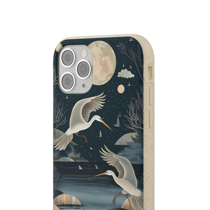 Herons Flying Over a Pond | Biodegradable iPhone Case