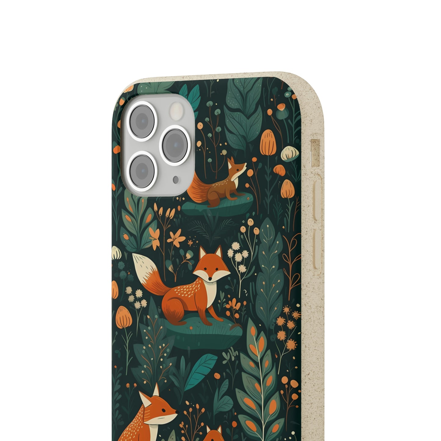 Cottagecore Foxes in a Forest | Biodegradable iPhone Case