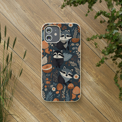 Raccoons and Plants | Biodegradable iPhone Case