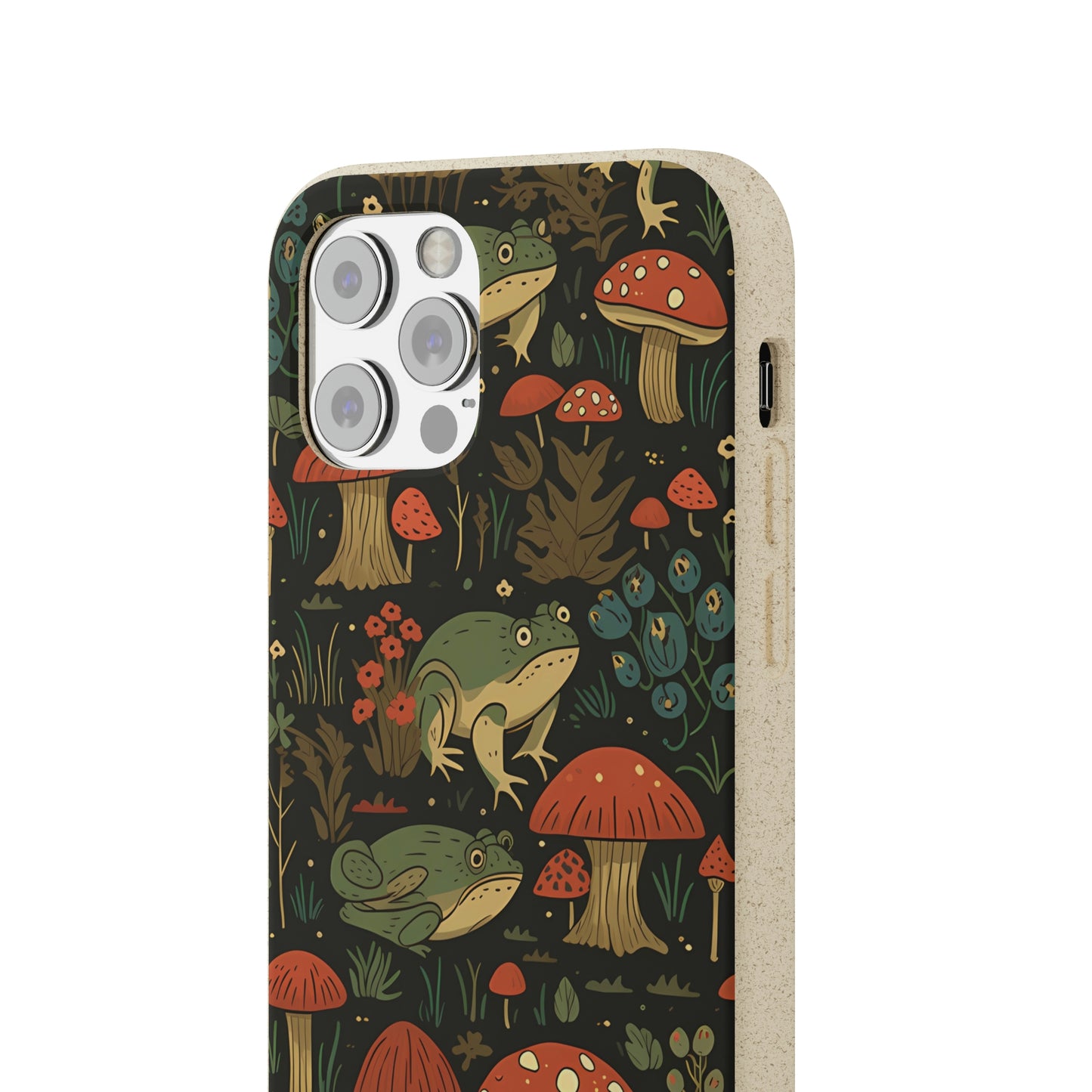 Cottagecore Frogs with Mushrooms | Biodegradable iPhone Case